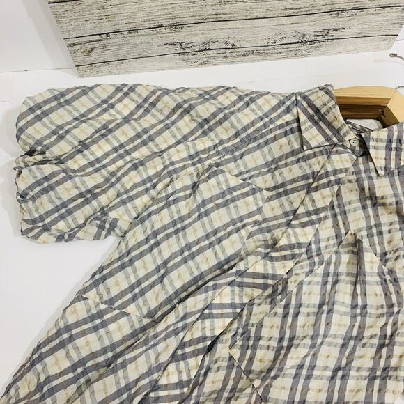 Jonathan Simkhai Puffy Sleeve Button Collar Mini Dress Size Small MSRP $344 Wome - Picture 13 of 16